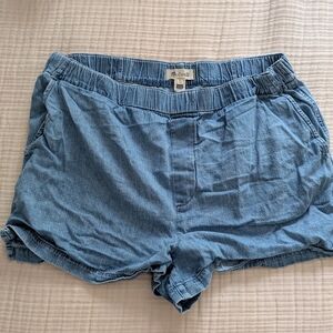 Mossimo Supply Co. Light Blue High-Waist Elastic Shorts